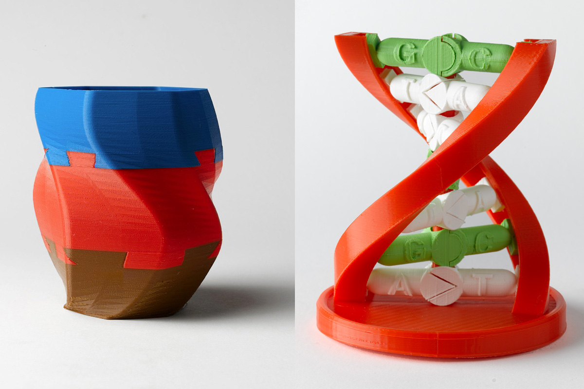 Prototipo vaso e DNA realizzato con Cube Pro